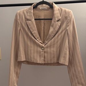 Reformation Plaid cropped blazer